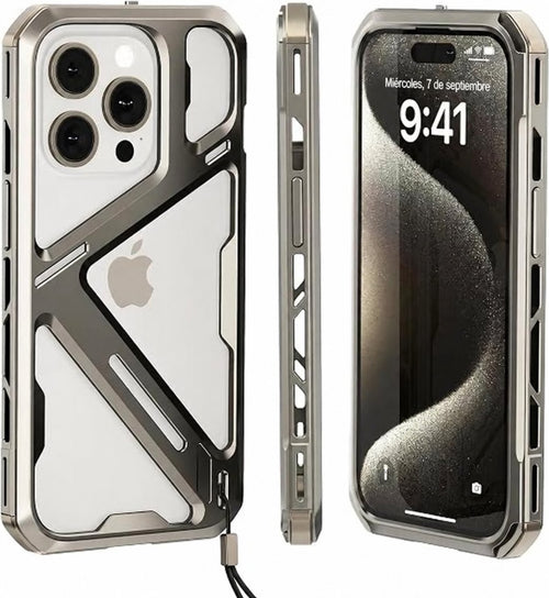 TRAZEN Funda Metálica de Titanio para iPhone 14 / 14 Pro / 14 Pro Max