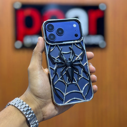 Funda 3D Premium TRAZEN con Diseño de Araña Bicolor Electrochapada