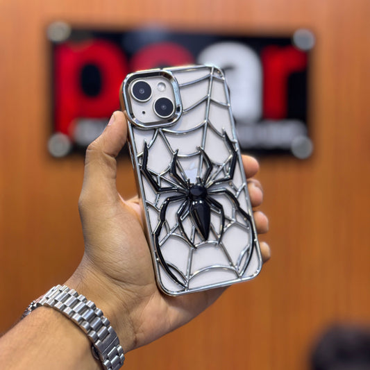 Funda 3D Premium TRAZEN con Diseño de Araña Bicolor Electrochapada