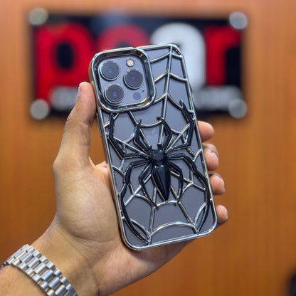 Funda 3D Premium TRAZEN con Diseño de Araña Bicolor Electrochapada