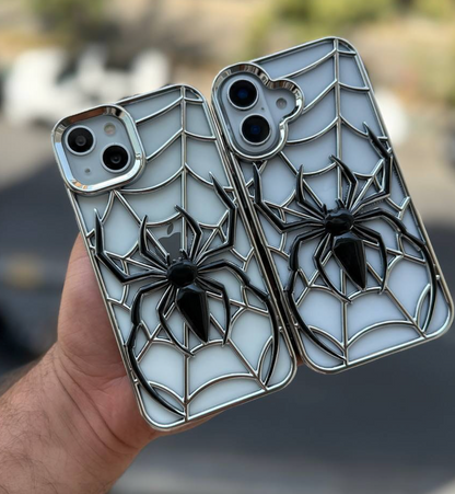 Funda 3D Premium TRAZEN con Diseño de Araña Bicolor Electrochapada