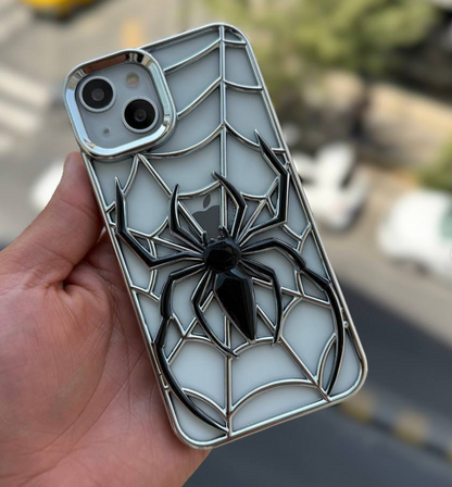 Funda 3D Premium TRAZEN con Diseño de Araña Bicolor Electrochapada