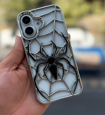 Funda 3D Premium TRAZEN con Diseño de Araña Bicolor Electrochapada