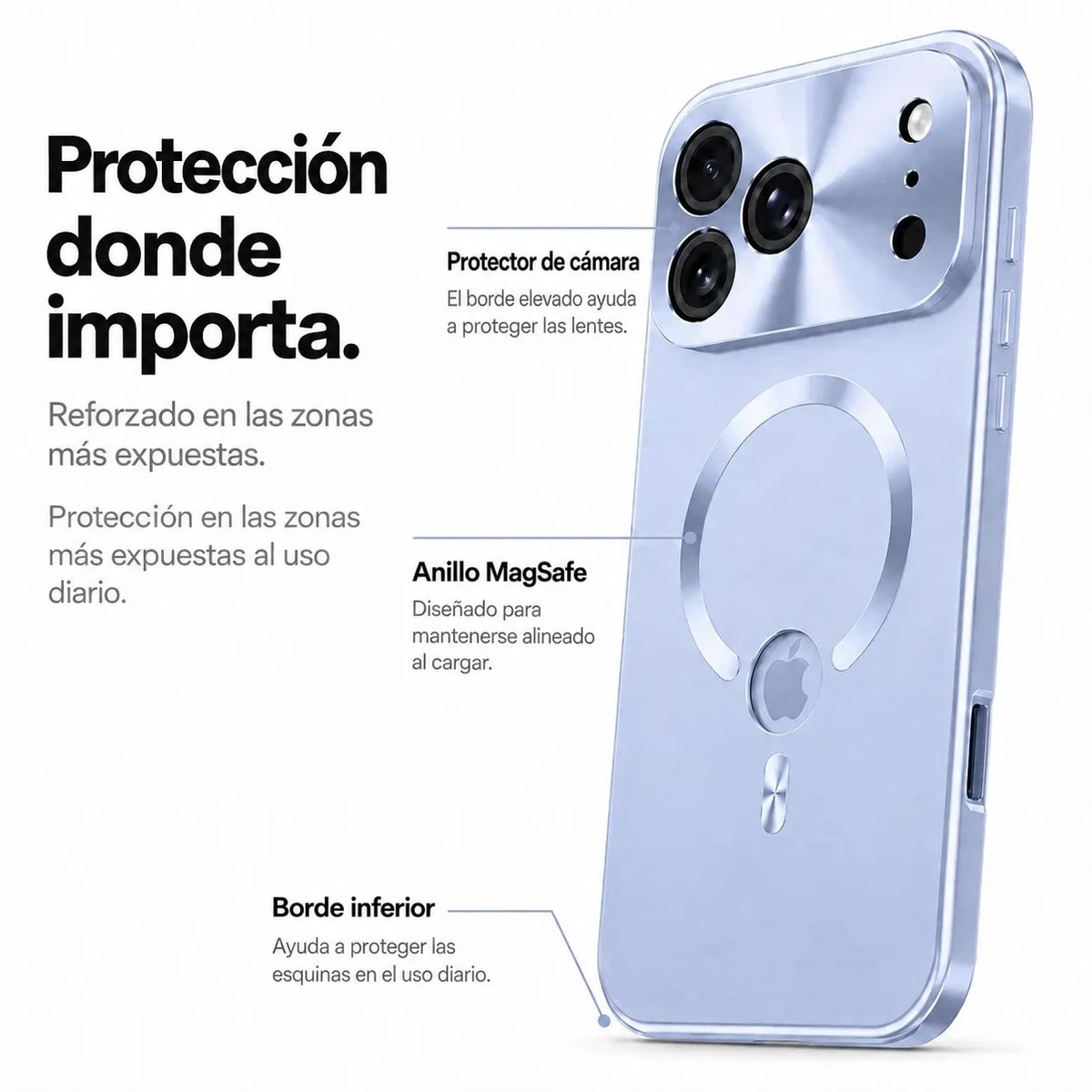 magnetic privacy iphone case Glacier #color_Glacier
