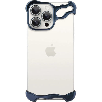 Blue phone bumper case, rear view #color_Deep Blue