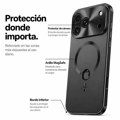 metal frame iphone case midnight black #color_Midnight Black
