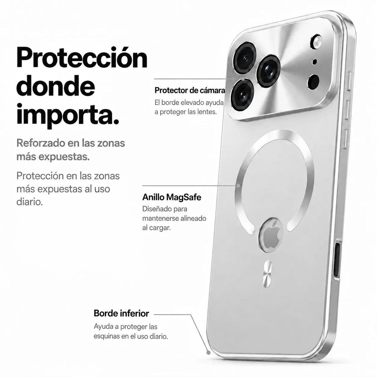 protective iphone case titanium silver #color_Titanium Silver