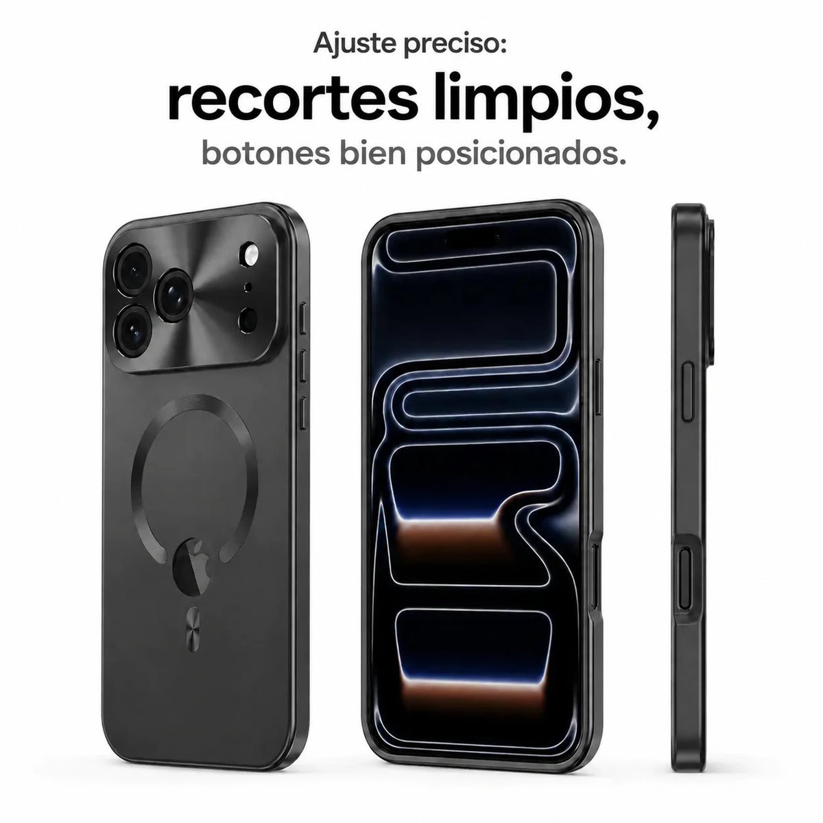 iphone case with privacy screen midnight black #color_Midnight Black
