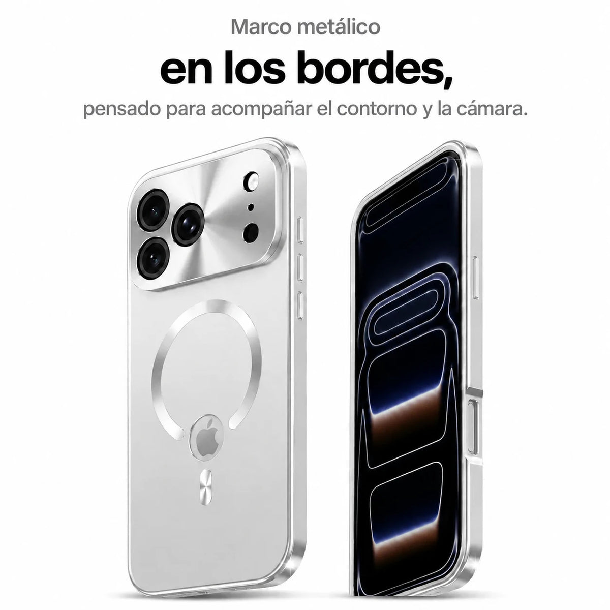 iphone case with privacy screen titanium silver #color_Titanium Silver