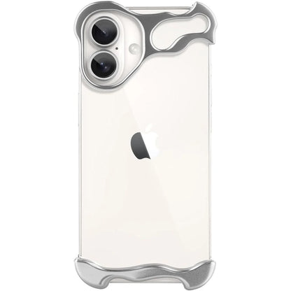 Minimal phone bumper case, rear angle #color_Titanium Silver