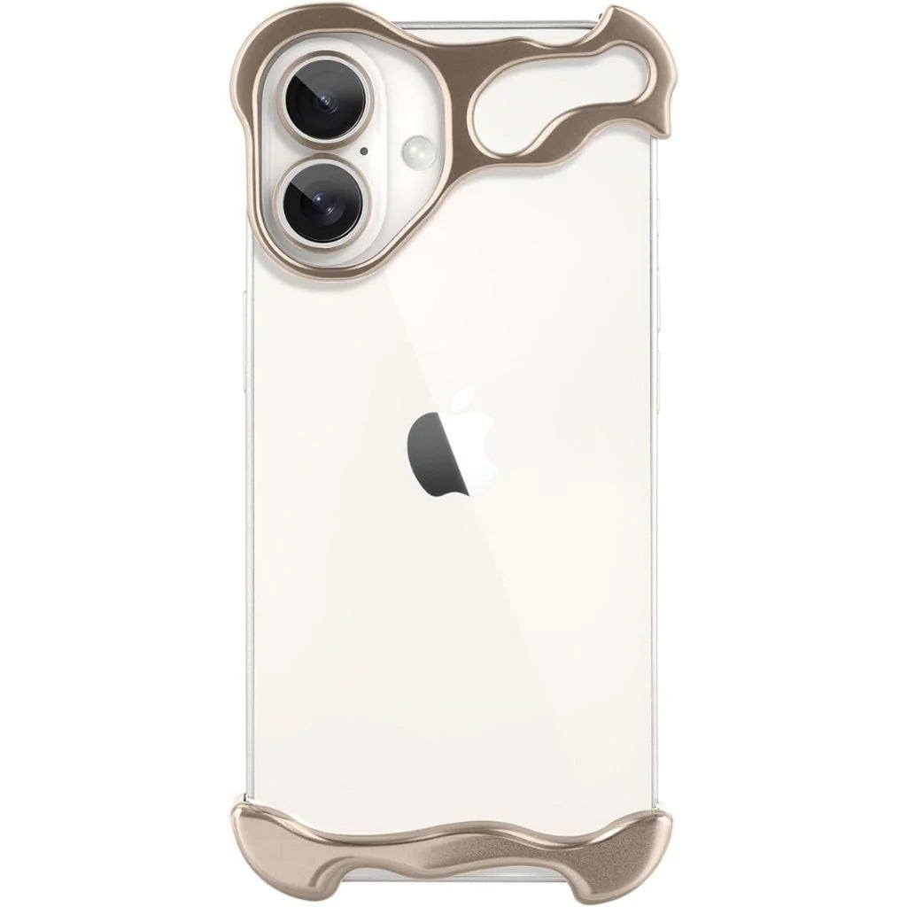 Minimal phone case with a metal camera frame #color_Desert Gold