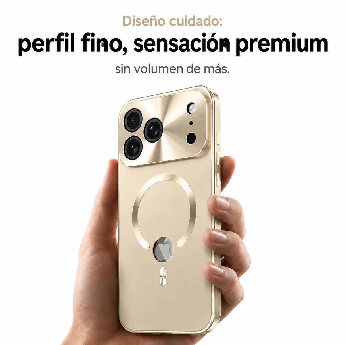 magnetic charging iphone case champagne gold #color_Champagne Gold