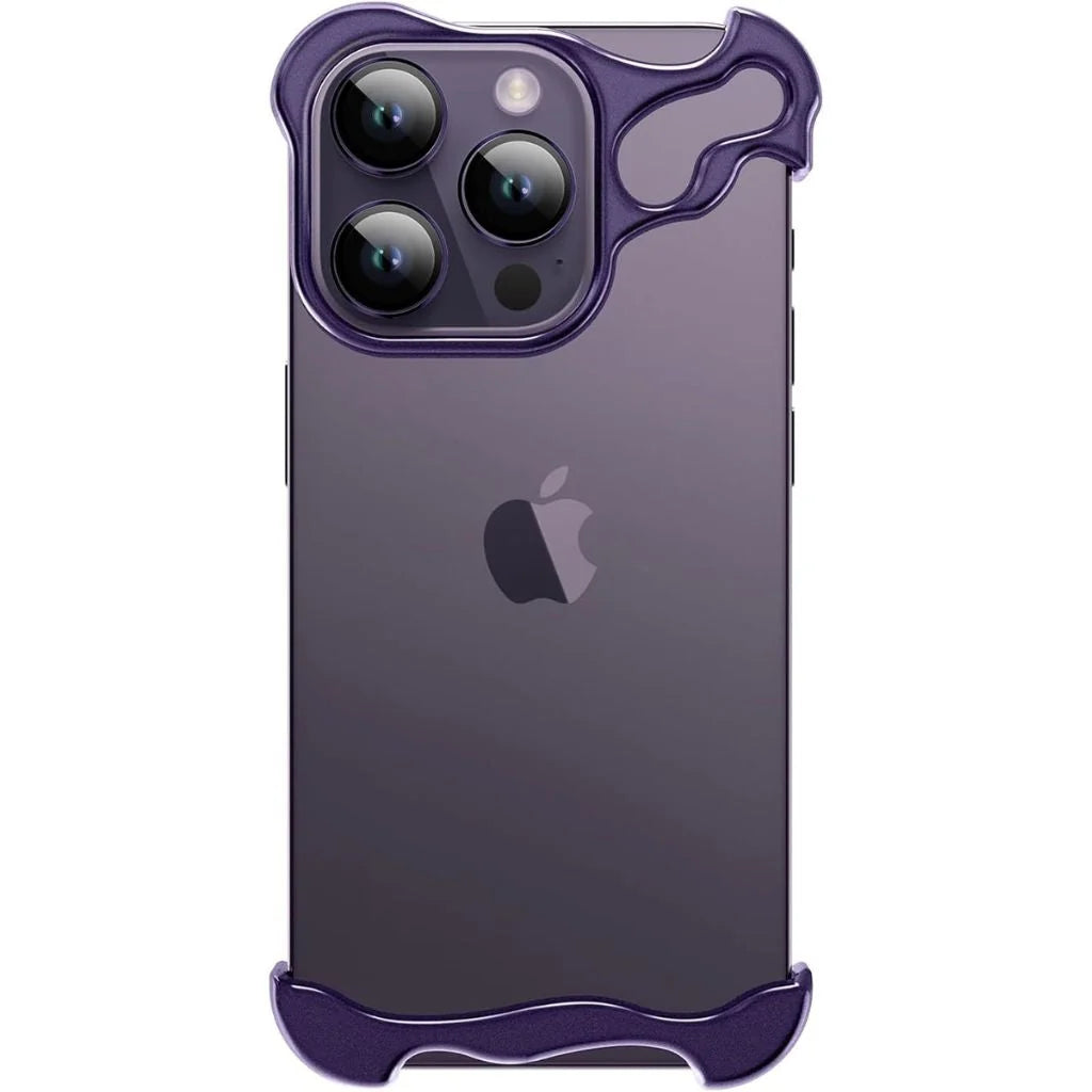 Purple phone bumper case, close rear view #color_Lavender Purple