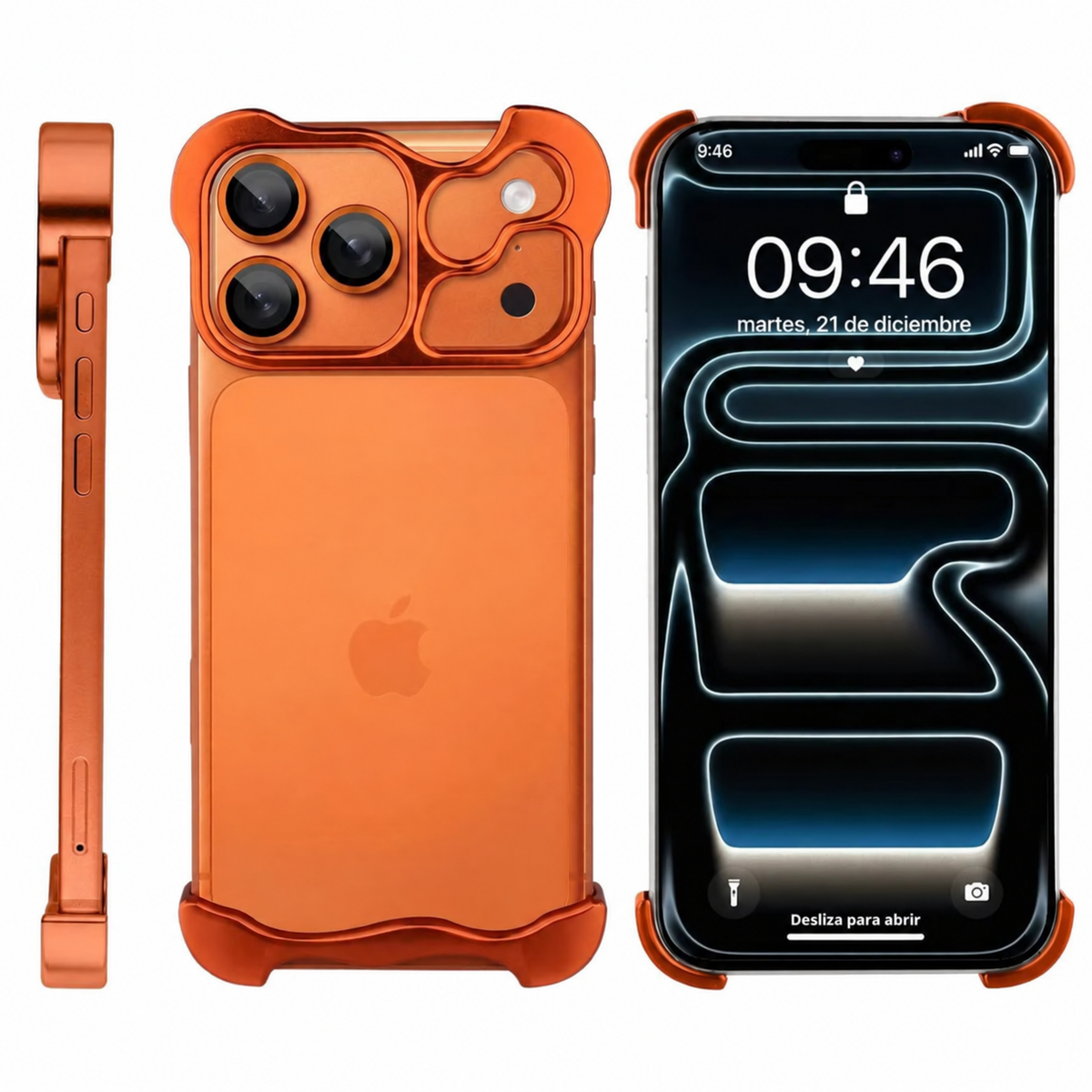 Funda Edge Base TRAZEN, diseño metálico esculpido