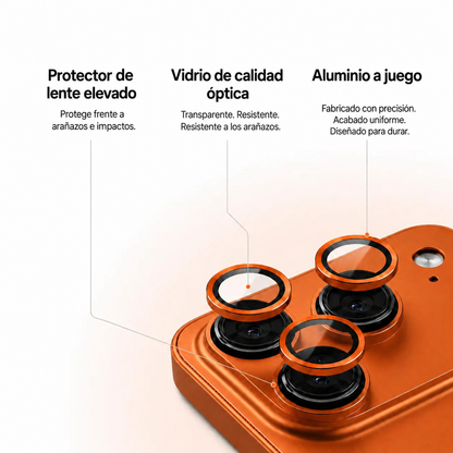 Detalle del protector de cámara, Funda MagCase Metal TRAZEN